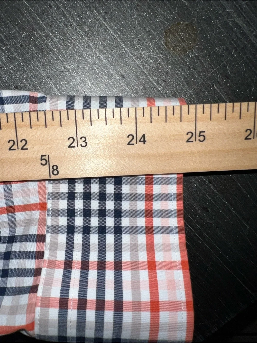 Banana Republic Short-Sleeve Plaid Button-Up Shirt - Orange & Navy